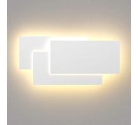Klighten 36W Lámpara de pared Interior Moderna Apliques de Pared Blanco Cálido 3000K perfecto para Salon Dormitorio Sala Pasillo Escalera (Blanco)