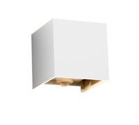 Klighten Aplique de pared con sensor de movimiento, 12W Aplique pared exterior/interior con haz de luz ajustable, 3000K blanco cálido, Lámparas de pared Ip65 con sensor, Blanco