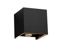 Klighten Aplique de pared con sensor de movimiento, 12W Aplique pared exterior/interior con haz de luz ajustable, 3000K blanco cálido, Lámparas de pared Ip65 con sensor(Negro)