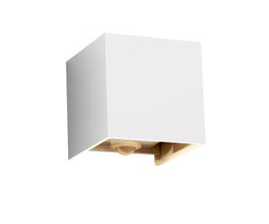 Klighten Aplique de pared con sensor de movimiento, 12W Aplique pared exterior/interior con haz de luz ajustable, 3000K blanco cálido, Lámparas de pared Ip65 con sensor, Blanco