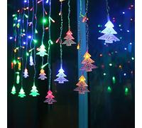 Klighten Cortina de Luces, Cadena De Luces con 8 Modos, Perfecto para Decoración de Navidad, Festival,Fiestas, Casa,Jardín, RGB