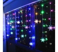 Klighten Cortina de Luces LED Decoración, 3.5 * 0.65M 96 LEDs Cortinas de Luz Impermeable, 8 Modos de Luz Perfecto Fiestas, Bodas, Casa, Jardín, Decoración Navidad, RGB