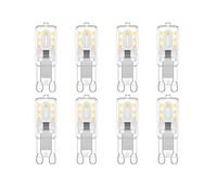 Klighten G9 Led Bombilla 3W Equivalente a 30 W Blanco Cálido 3000K 300LM, 14×2835 SMD Lámpara G9 para Iluminación del Hogar, Paquete de 8