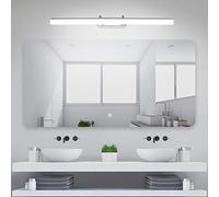 Klighten Lámpara de Espejo LED 18W para Armario y Baño - IP44 5500K Anti Niebla - Acero Inoxidable 180° Giratorio
