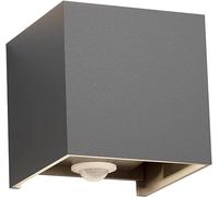 Klighten Lámpara de pared para exteriores de 12W, con detector de movimiento, auto encender y apagar, para jardín, camino, Blanco natural, Gris oscuro