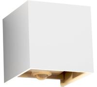 Klighten Lámpara de pared para exteriores de 12W, con detector de movimiento, auto encender y apagar, para jardín, camino, Blanco natural, Blanco