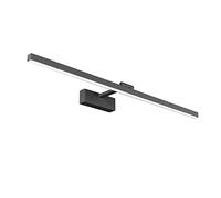 Klighten Lámpara LED de Espejo 24W 1170LM Lámpara de espejo Aplique Blanco Frio 5500K Luz natural para Espejo Muebles de Maquillaje Aparato Montado en la Pared, Negro, 80CM