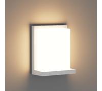 Klighten Lámpara LED para exteriores de 30 W, aplique blanco cálido de 3000 K, lámpara para exteriores IP65, aplique de aluminio para terraza, jardín, Blanco