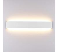 Klighten Lámparas de Pared Led Interior 61cm, 20W Aplique de Pared Arriba Abajo Moderna, Luz de Pared de Aluminio para Salas, Escalera, Dormitorios, Pasillos, 1990 Lumen, Blanco Cálido 3000K, Blanco