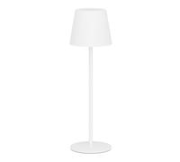 Klighten LED Recargable Lámpara de mesa Blanco con batería, Regulable Lámpara de escritorio con USB-C Carga para Interiores y Exteriore, 3000K de Luz Cálida, Aluminio, Imperméable IP54