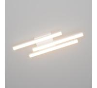 Klighten Plafón Led Techo Led 20W 1720 Lumen, Lámpara de Techo 3 Barra, Luz de Techo Moderna para Dormitorio Pasillo Salón Cocina, 45 cm, Blanco Cálido 3000K, Blanco