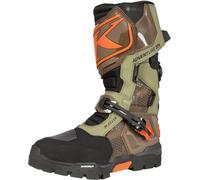 Klim Adventure GTX Botas de Motocross, verde-marrón, tamaño 43 para Hombres