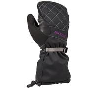 Klim Allure Mitten Guantes black ladies, negro-rosa, tamaño XS para Mujer