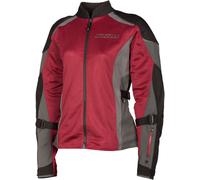 Klim Avalon Chaqueta textil de motocicleta, gris-rojo, tamaño L para Mujer