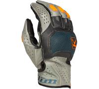 Klim Badlands Aero Pro Short 2023 Guantes de moto, gris/azul, Talla S