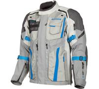 Klim Badlands Pro 2023 Chaqueta textil de motocicleta, gris/azul, Talla 3XL