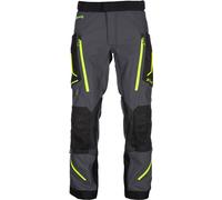 Klim Badlands Pro, Pantalones textiles Gore-Tex Corta 28 male Gris Oscuro/Negro/Amarillo Neón