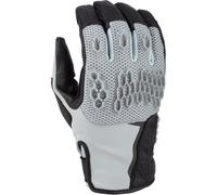 Klim Baja S4 2025 perforated Mesh Leather/Textile Enduro Motorcycle Gloves Guantes de moto de enduro de malla perforada, gris/negro, Talla XL