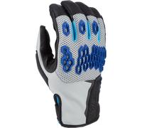 Klim Baja S4 2025 perforated Mesh Leather/Textile Enduro Motorcycle Gloves Guantes de moto de enduro de malla perforada, azul/gris, Talla S