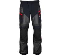 Klim Baja S4, pantalones textiles Larga 32 male Negro/Gris Oscuro/Rojo