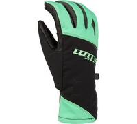Klim Bombshell Guantes para motos de nieve para damas, negro-verde, tamaño XS para Hombres