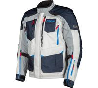 Klim Carlsbad Gore-Tex Chaqueta textil para motocicletas, gris/azul, Talla 3XL