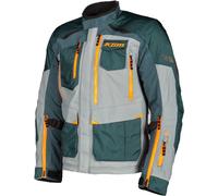 Klim Carlsbad Gore-Tex Chaqueta textil para motocicletas, Gris claro/verde, Talla S