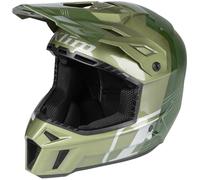 Klim F3 Carbon Pro Casco de motocross, Verde oscuro/verde claro, Talla XL (60/61)