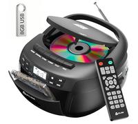 KLIM CD Player con USB - Reproductor Cassette, Am/FM Radio CD y Bluetooth, Control Remoto, Radio Cassette con CD-R y Grabación en Cinta, AUX, Reproductor CD-R con Sonido Estéreo