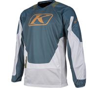 Klim Dakar 2025 Maillot de motocross, gris/azul, Talla M