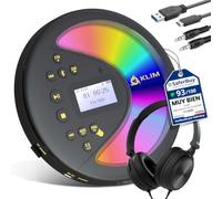 KLIM Discover Reproductor de CD Portátil, Radio FM Bluetooth, para Coche