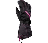 Klim Ember Gauntlet Guantes para motos de nieve para damas, negro-rosa, tamaño L para Mujer