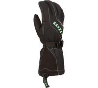 Klim Ember Gauntlet Guantes para motos de nieve para damas, negro-verde, tamaño L para Mujer