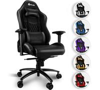 KLIM Esports Silla Gaming Ergonómica + con Soporte Lumbar y Cervical + Reclinable + Silla de Escritorio Ajustable + Piel Sintética y Materiales Premium + Silla Gamer Negra [Nueva VERSIÓN 2024]