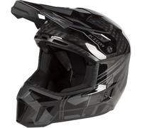 Klim F3 Carbon Pro Ascent Casco de moto de nieve, negro-gris, tamaño XL para Hombres