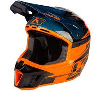 Klim F3 Carbon Pro Casco de motocross, naranja/azul, Talla XS (52)