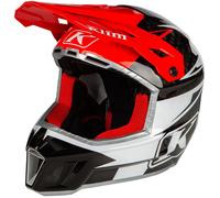 Klim F3 Carbon Pro Casco de motocross, Rojo/negro/blanco, Talla S (54/55)