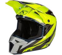 Klim F3 Lighting Carbon Timón de motocross, Gris/amarillo neón, Talla XXL (62/63)