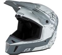 Klim F3 Recoil Casco de motocross, gris-blanco, tamaño M para Hombres