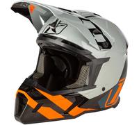 Klim F5 Koroyd Ascent Carbon Casco de Motocross, azul-naranja, tamaño M para Hombres
