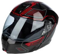 Klim GT1 Expedition Casco de carbono, negro/rojo, Talla M (57/58)