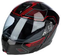 Klim GT1 Expedition Casco de carbono, negro-rojo, tamaño S para Hombres