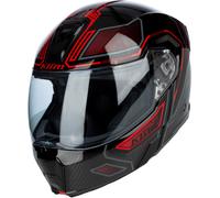 Klim GT1 Expedition Encrypted, casco abatible L female Negro/Rojo