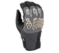 Klim Baja S4 2025 perforated Mesh Leather/Textile Enduro Motorcycle Gloves Guantes de moto de enduro de malla perforada, negro-gris, tamaño S para Hombres