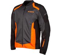 Klim Induction Chaqueta textil de motocicleta, negro/gris/naranja, Talla XL