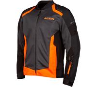 Klim Induction, chaqueta textil XL male Negro/Gris Oscuro/Naranja