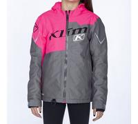 Klim Instinct Chaqueta para moto de nieve juvenil, gris/rosa, Talla YL