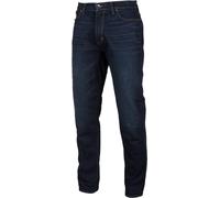Klim K Forty 3 Tapered Stretch Denim Vaqueros de moto, azul oscuro, Talla Long 34