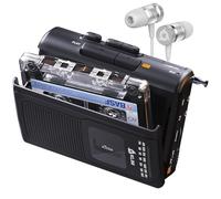 KLIM K8 Reproductor Cassette con Auriculares Fusion - Nueva versión - Cassette Player - Am/FM Radio - Micrófono y Altavoz Integrados - Conector para Auriculares y Auriculares