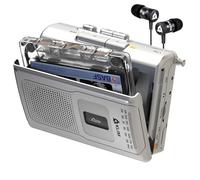 KLIM K8 Reproductor Cassette - Nueva versión - Cassette Player - Am/FM Radio - Micrófono y Altavoz Integrados - Conector para Auriculares y Auriculares